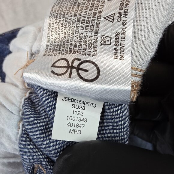 Sam Edelman Paperbag Jeans Womens 28 Blue High Rise Wide Leg Crop 100% Cotton - Picture 6 of 12